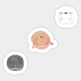 Sleeping Bunny Diagonal line 2 | Bunniesmee Sticker